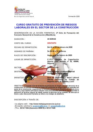 Imagen CURSO PREVENCION DE RIESGOS SECTOR DE LA CONSTRUCCIÓN
