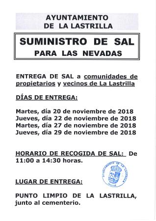 Imagen SUMINISTRO DE SAL PARA LAS NEVADAS